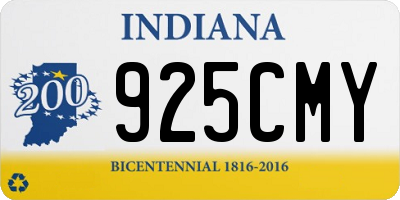 IN license plate 925CMY