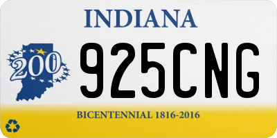 IN license plate 925CNG