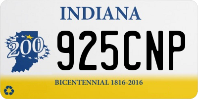 IN license plate 925CNP