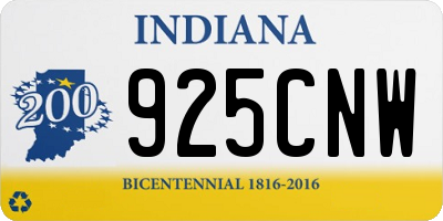 IN license plate 925CNW