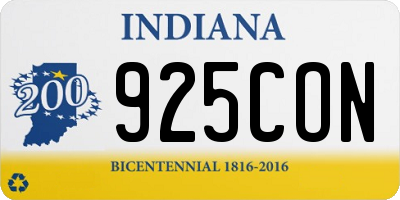 IN license plate 925CON
