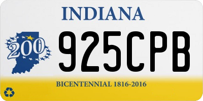 IN license plate 925CPB