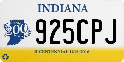IN license plate 925CPJ