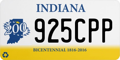 IN license plate 925CPP