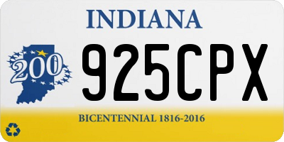 IN license plate 925CPX