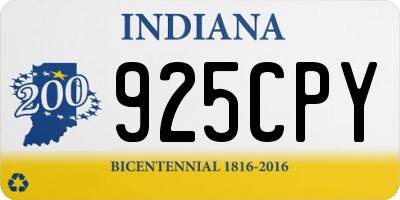 IN license plate 925CPY