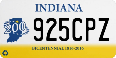 IN license plate 925CPZ