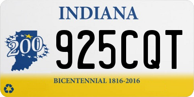 IN license plate 925CQT