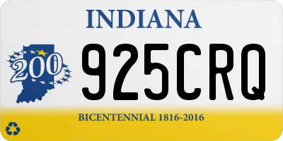 IN license plate 925CRQ