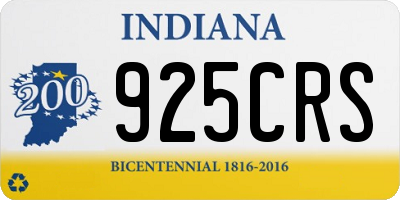 IN license plate 925CRS