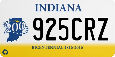 IN license plate 925CRZ