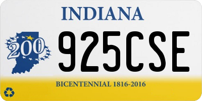 IN license plate 925CSE