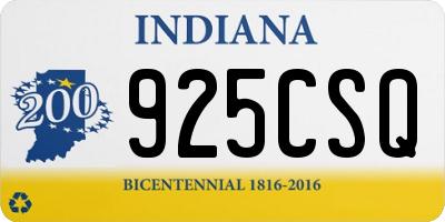 IN license plate 925CSQ