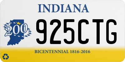 IN license plate 925CTG