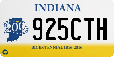 IN license plate 925CTH