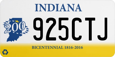 IN license plate 925CTJ