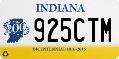 IN license plate 925CTM