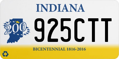 IN license plate 925CTT