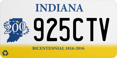 IN license plate 925CTV
