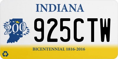 IN license plate 925CTW