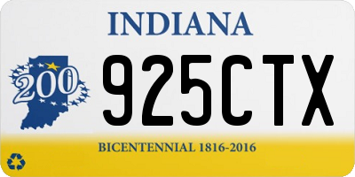 IN license plate 925CTX