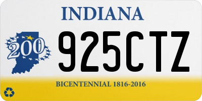 IN license plate 925CTZ