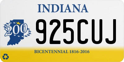 IN license plate 925CUJ