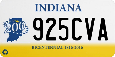 IN license plate 925CVA