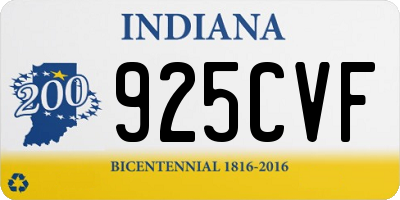IN license plate 925CVF