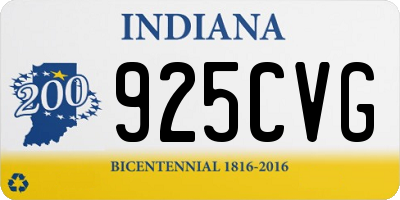 IN license plate 925CVG