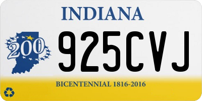 IN license plate 925CVJ