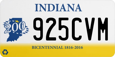 IN license plate 925CVM