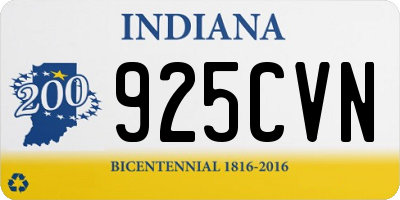 IN license plate 925CVN
