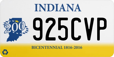 IN license plate 925CVP