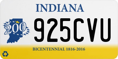 IN license plate 925CVU