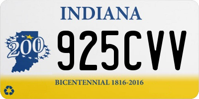 IN license plate 925CVV