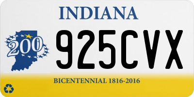 IN license plate 925CVX