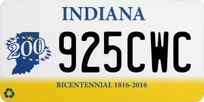 IN license plate 925CWC