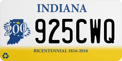 IN license plate 925CWQ