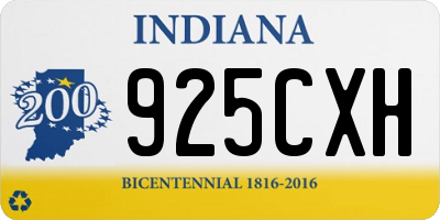 IN license plate 925CXH