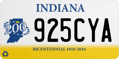 IN license plate 925CYA
