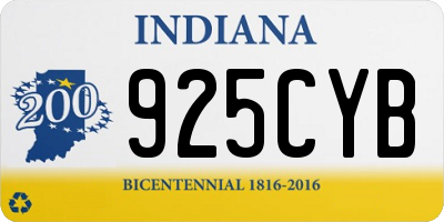 IN license plate 925CYB
