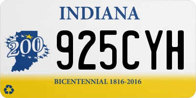 IN license plate 925CYH
