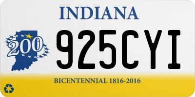 IN license plate 925CYI