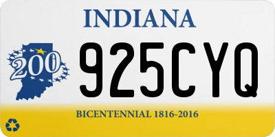 IN license plate 925CYQ