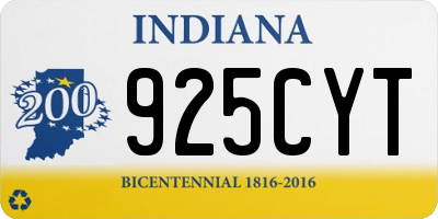 IN license plate 925CYT