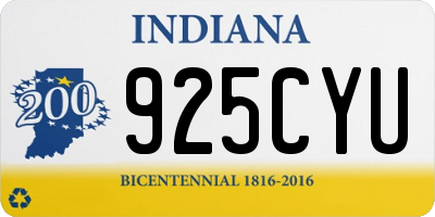 IN license plate 925CYU