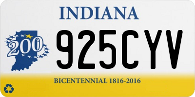 IN license plate 925CYV
