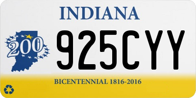 IN license plate 925CYY