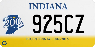 IN license plate 925CZ